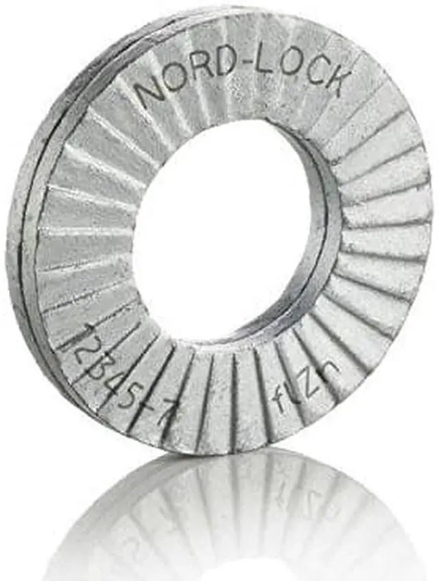 Main image of Wedge locking washer Carbon Stl Zinc flake coated thr. hard. M6 Lrg OD 20 glued pairs/pack