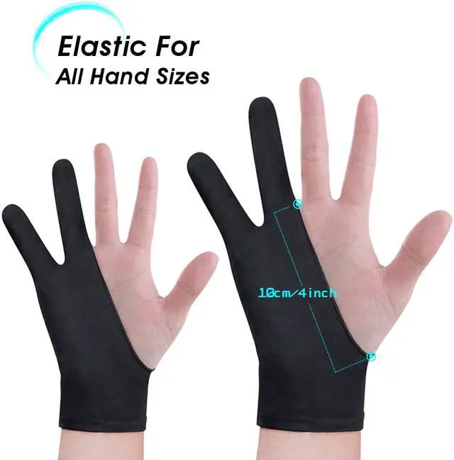 Alt view image 5 of 5 - VEIKK Artist Glove for Drawing Tablet Free Size, 1 Unit for Left-Handed or Right-Handed- Black