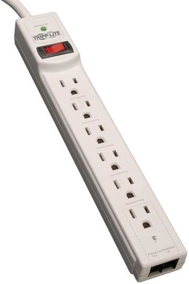 Main image of Tripp Lite 6 OUTLET PWR SRG PRTR- Part # TLP608TEL