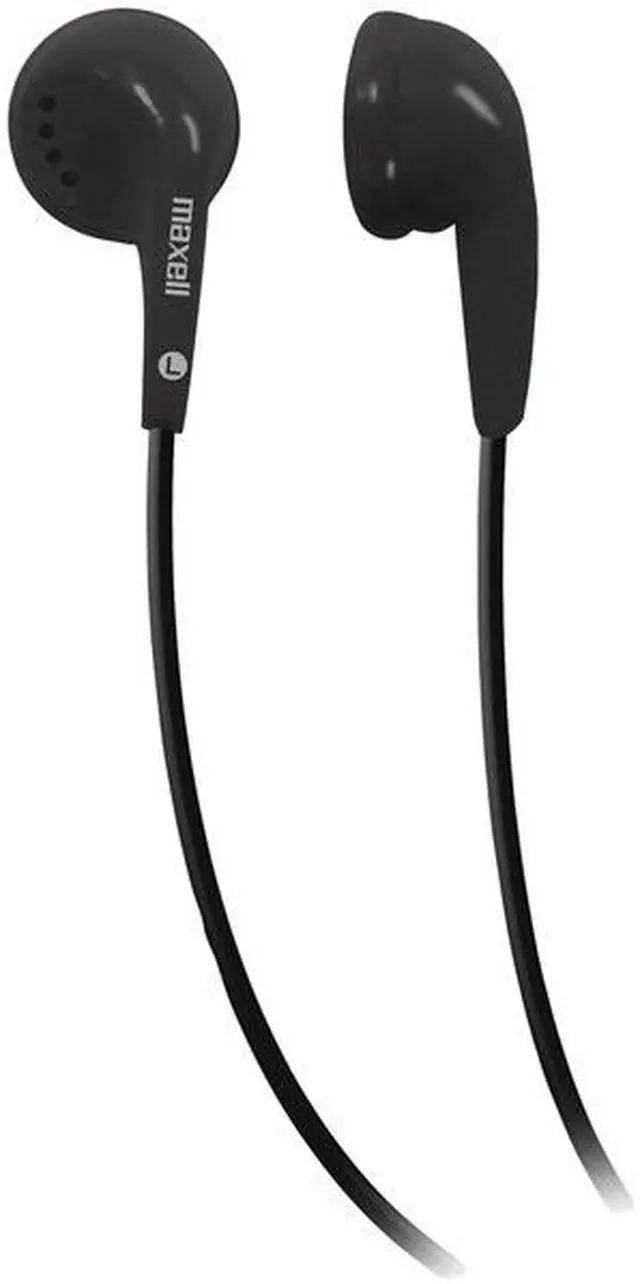 Alt view image 9 of 12 - Maxell EB-95 Stereo Earbuds Black 190560