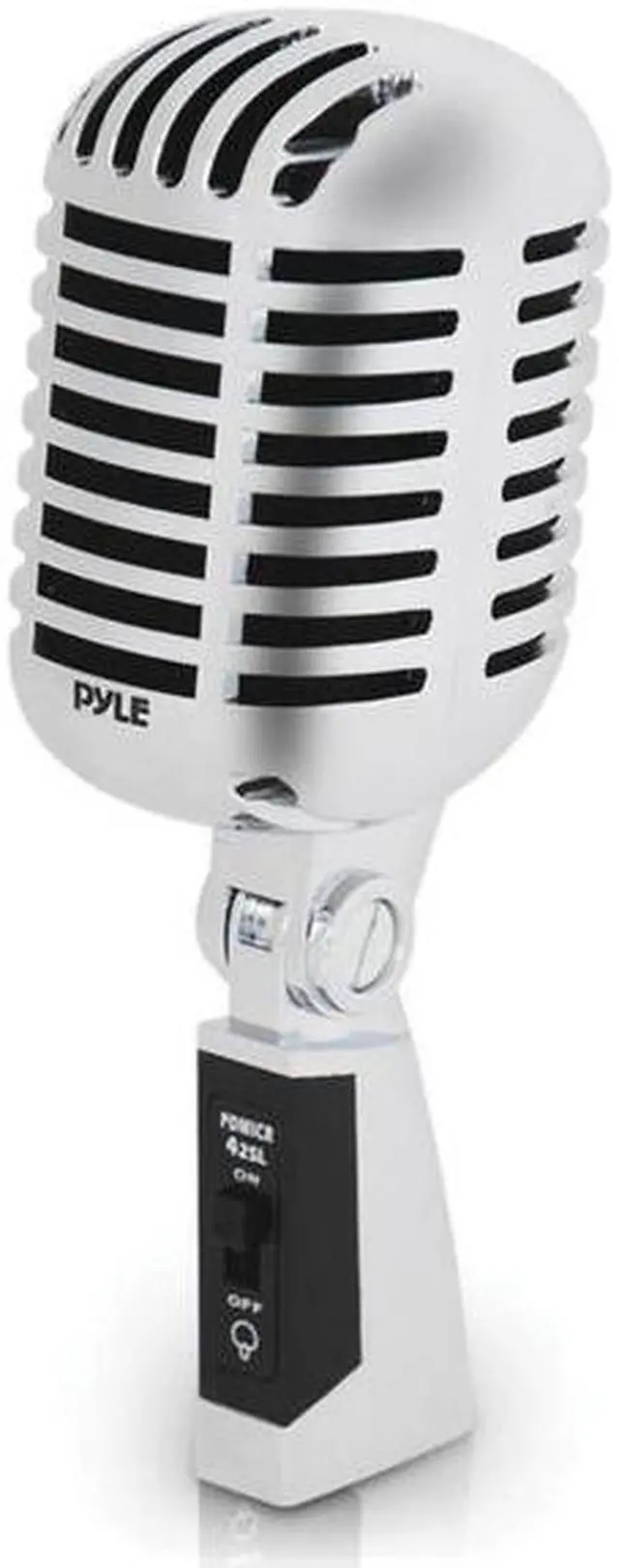 Alt view image 19 of 19 - PylePro - Classic Retro Vintage Style Dynamic Vocal Microphone with 16ft XLR Cable (Silver)