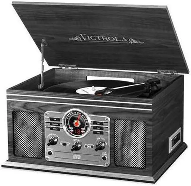 Alt view image 4 of 5 - 6-in-1 Victrola Entertainment Center