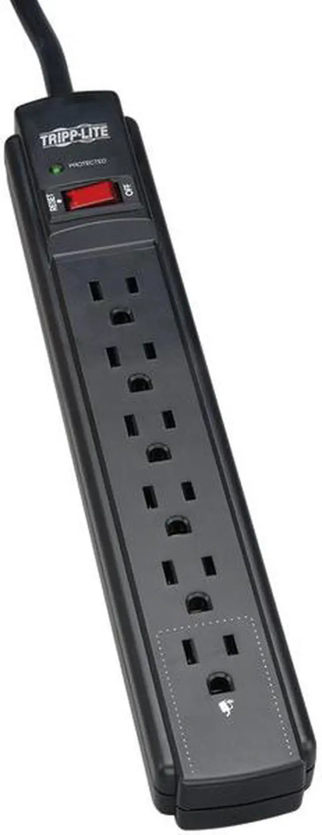 Alt view image 10 of 15 - Tripp Lite Tlp606B 6-Outlet Surge Protector/Suppressor ,6-Ft Cord, Black