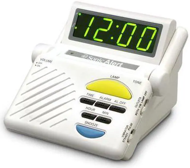 Alt view image 6 of 8 - Sonic Boom Alarm Clock with Plug Outlet for Lamp Built-In Receiver