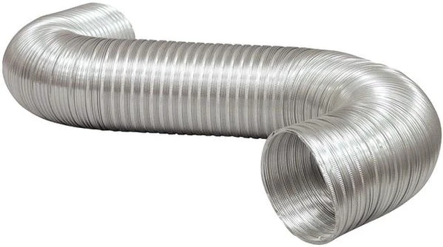 Alt view image 2 of 6 - Deflecto A038/16-A Semi-Rigid Aluminum Duct (3 x 8ft)