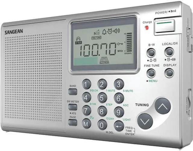 Alt view image 10 of 12 - Sangean - ATS-405 - Sangean ATS-405 Radio Tuner - 36 x FM, 36 x AM, 36 x SW PresetsLCD Display - Cable - Headphone - 4 x