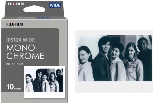 Alt view image 6 of 17 - Fujifilm Instax Wide Monochrome Film, White (16564101)
