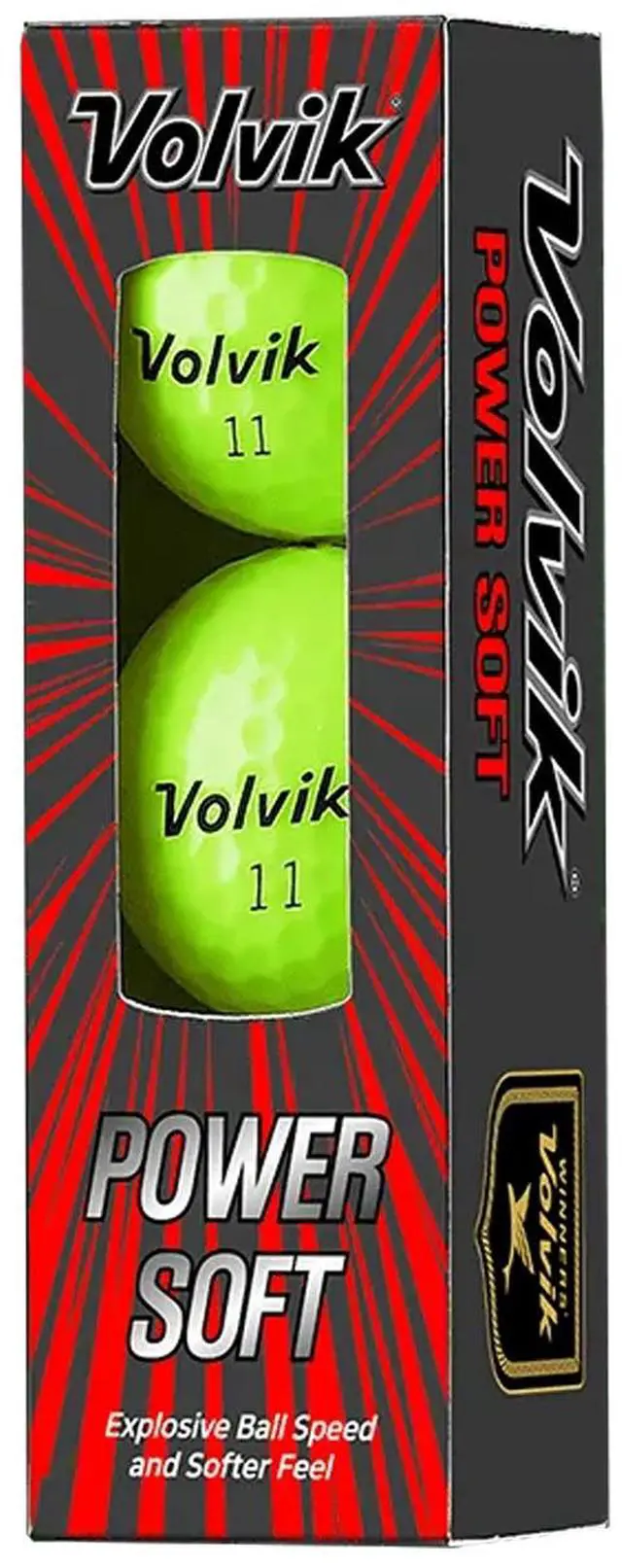 Alt view image 8 of 12 - Volvik Power Soft Golf Balls Dozen (Gloss Green)