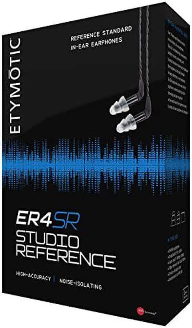 Alt view image 10 of 17 - Etymotic Research ER4SR Studio Reference Precision Matched In-Ear Earphones (Detachable Balanced Armature Drivers, Noise Isolating, High Fidelity, World Leader Response Accuracy)