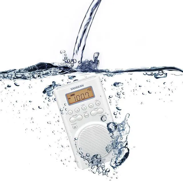 Alt view image 3 of 10 - Sangean H205 AM/FM Weather Alert Waterproof Shower Radio
