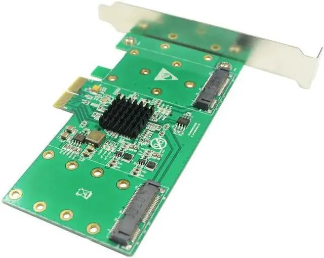 Alt view image 3 of 6 - 4 mSATA SSD PCI-e 2.0 Hybrid Controller Card RAID0 RAID1 RAID10 Marvell HyperDuo PCI express flash solutions databases