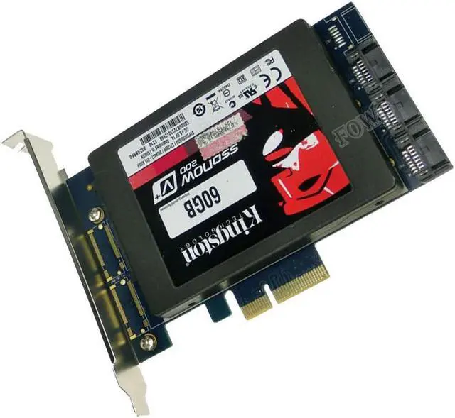 Alt view image 4 of 4 - 4 SATA III PCI-E X4 Controller Card, RAID Controller SATA3.0 HyperDuo 3 ports SATA 7pin + 1 port SATA 22pin PCIe Card
