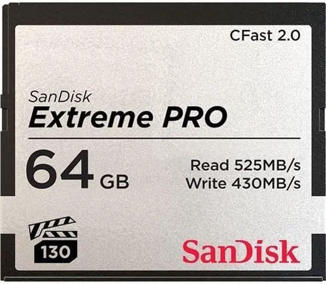 Alt view image 6 of 16 - SanDisk - SDCFSP-064G-A46D - SanDisk Extreme Pro 64 GB CFast Card - 525 MB/s Read - 430 MB/s Write - Lifetime Warranty