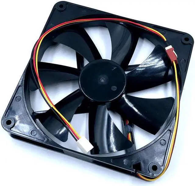 Alt view image 4 of 4 - 140mm fan new DF1402512SEDN DC 12V 0.06A sleeve 3-Pin 140x140x25mm pc case Server cooling Fan 1050RPM