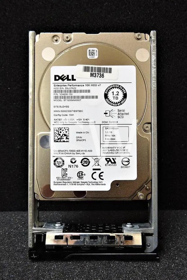 Main image of Dell RMCP3 1.2TB 10000RPM 6Gb/s 2.5" SAS Hard Drive ST1200MM0007