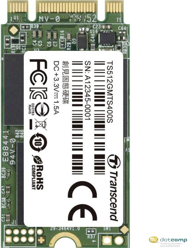 Alt view image 8 of 12 - Transcend Ts512gmts400 512 Gb Solid State Drive - M.2 2242 Internal - Sata (Sata/600)