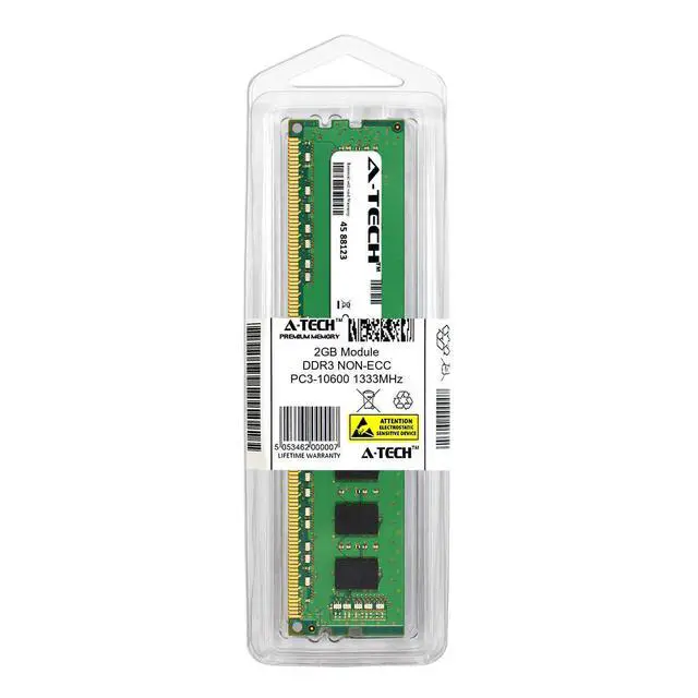 Alt view image 2 of 2 - 2GB DDR3 1333MHz PC3-10600 DIMM Replacement for HP 497157-D01 Desktop Memory RAM