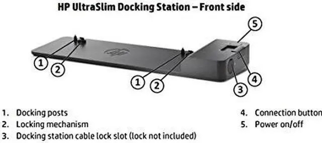Alt view image 4 of 6 - HP D9Y32AA UltraSlim Docking Station