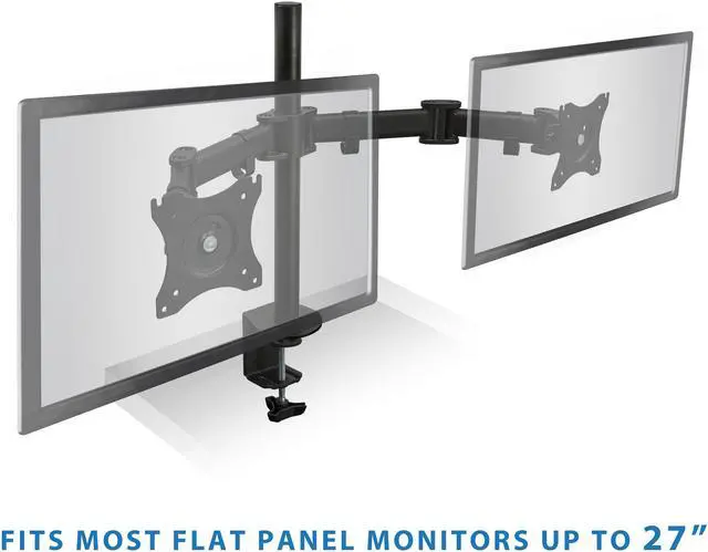 Alt view image 7 of 12 - Mount-It! MI-1752 Full Motion Dual Monitor Desk Mount