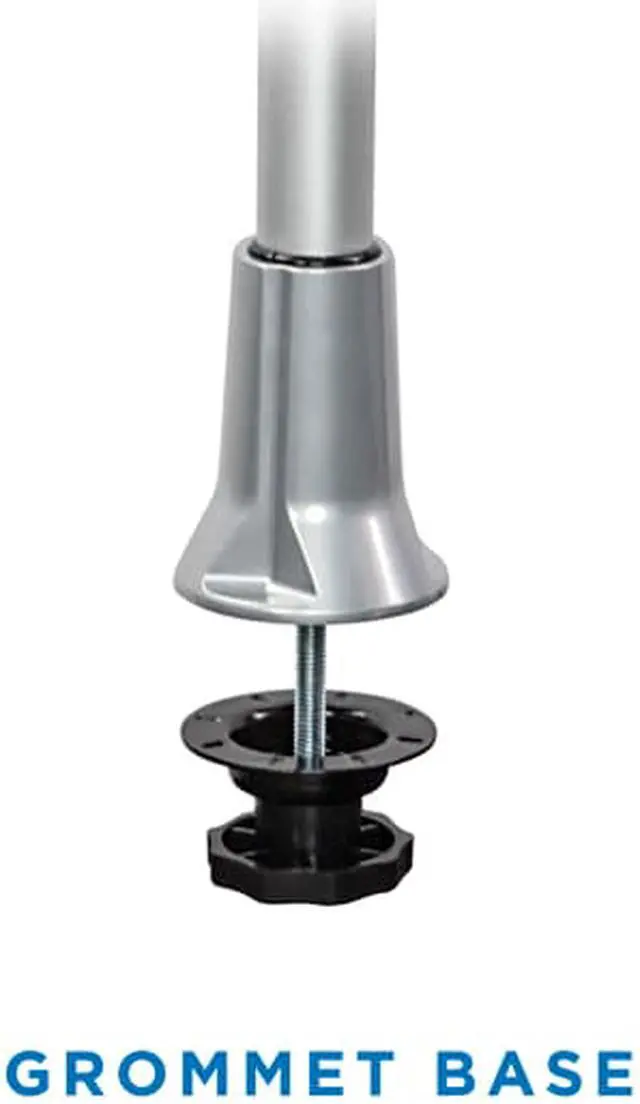 Alt view image 3 of 14 - Mount-It! Modular Desk Mount Adjustable Monitor Arm Up to 24" Monitors Gray/Silver (MI-45111)