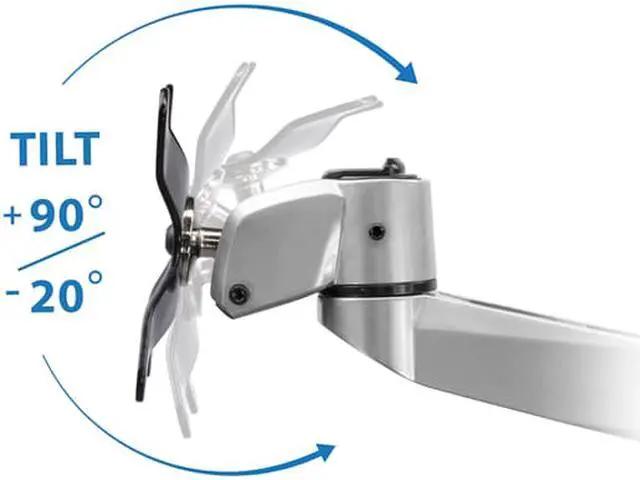 Alt view image 4 of 14 - Mount-It! Modular Desk Mount Adjustable Monitor Arm Up to 24" Monitors Gray/Silver (MI-45111)