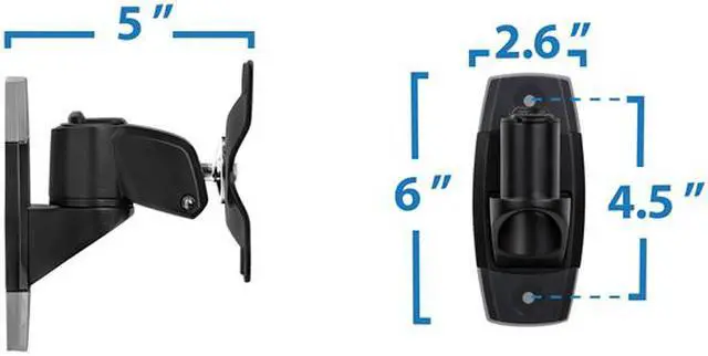 Alt view image 3 of 10 - Mount-It! Monitor Wall Mount  |Fits 17-30 Inch Screens | TAA Compliant | Black