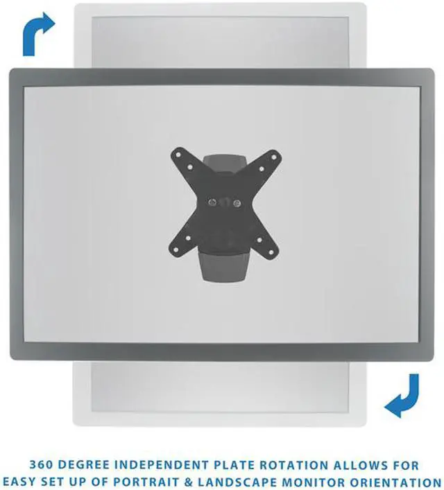 Alt view image 4 of 10 - Mount-It! Monitor Wall Mount  |Fits 17-30 Inch Screens | TAA Compliant | Black