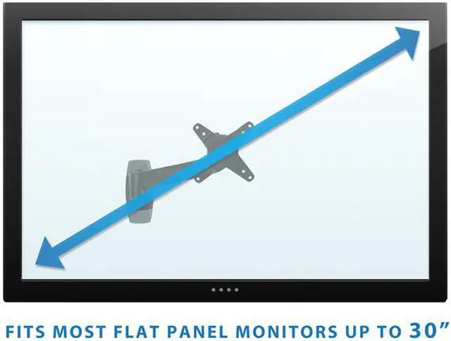 Alt view image 6 of 7 - Mount-It! Single Arm Wall Mount for 17-30 Inch Screens | TAA Compliant