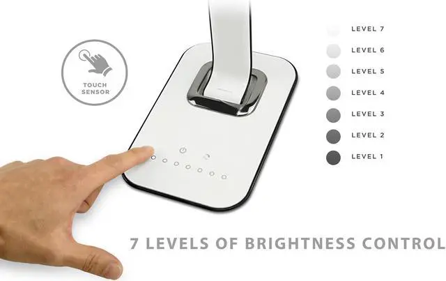 Alt view image 4 of 12 - Turcom LED DESK LAMP WITH SOFT TONE COLOR CHANGER AND USB CHARGER