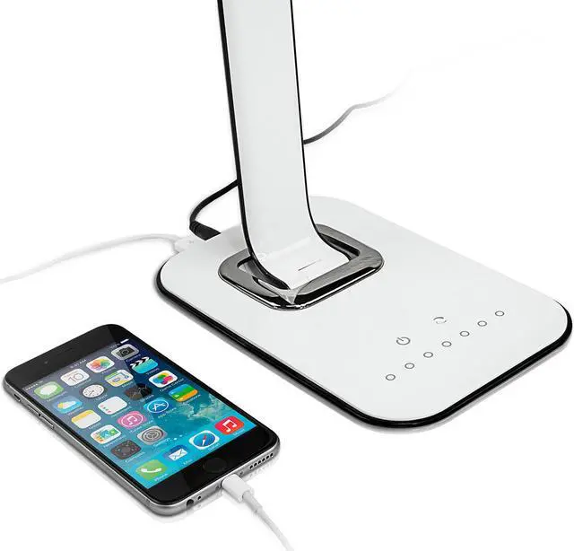 Alt view image 5 of 12 - Turcom LED DESK LAMP WITH SOFT TONE COLOR CHANGER AND USB CHARGER