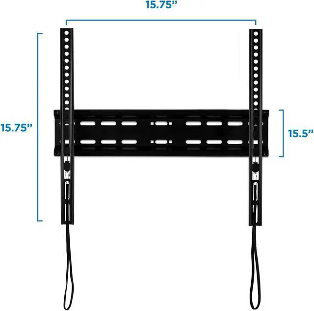 Alt view image 3 of 12 - Mount-It! Fixed Wall TV Mount for LCD (Low Profile Slim) Lockable Screen Size: 32"-55" 77 lbs. Max. (MI-3050)