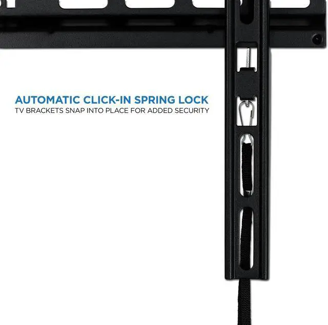 Alt view image 6 of 12 - Mount-It! Fixed Wall TV Mount for LCD (Low Profile Slim) Lockable Screen Size: 32"-55" 77 lbs. Max. (MI-3050)