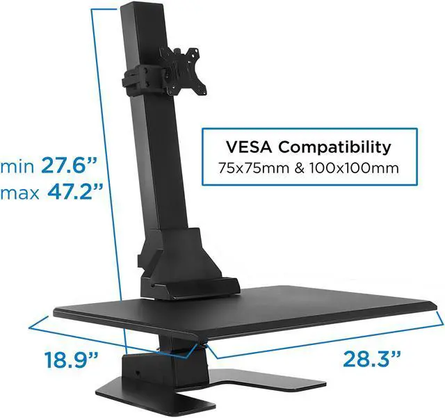 Alt view image 5 of 14 - Mount-It! Electric Gaming Standing Desk Converter with Monitor Mount