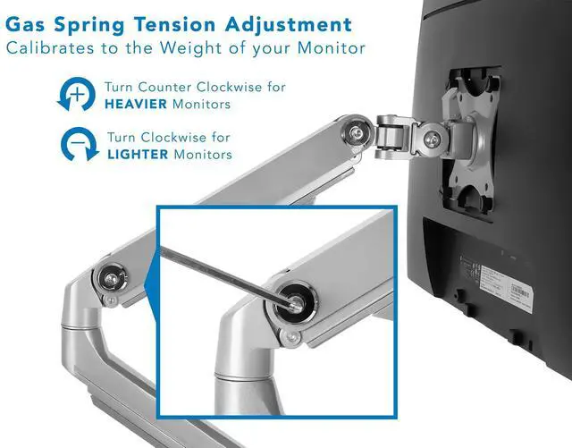 Alt view image 5 of 13 - Mount-It! Single Monitor Arm Mount | Full Motion Spring Arm | Fits Up to 32" Screens