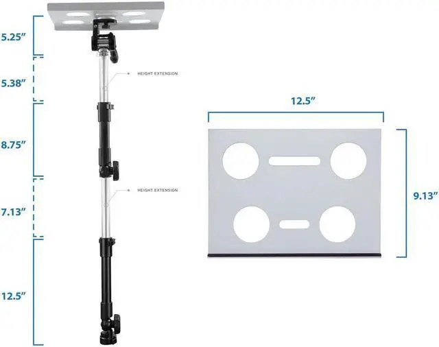 Alt view image 3 of 5 - Mount-It! Car Laptop Mount | Under Car Seat Notebook Stand | 15.4" Max Screen Size
