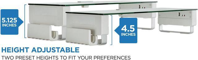 Alt view image 5 of 15 - Mount-It! Computer Monitor Stand with USB Desktop Riser | 32" Max Screen Size