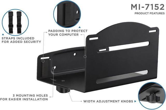 Alt view image 3 of 9 - Mount-It! CPU Wall Mount Bracket | Desktop Computer Tower Holder | 22 Lbs Capacity