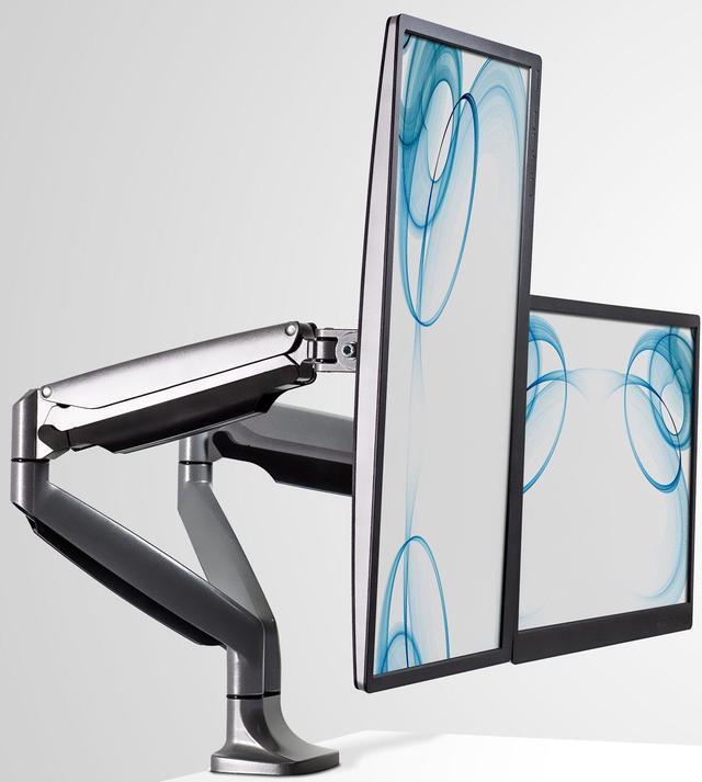 Alt view image 10 of 15 - Mount-It! Monitor Arm Desk Mount | Full Motion Articulating Height Adjustable | Fits 21-32 Inch Screens