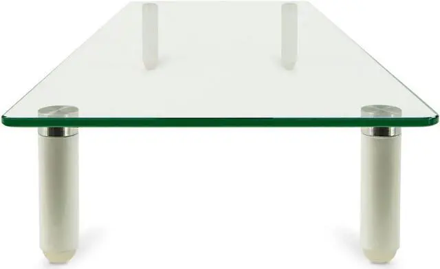 Alt view image 2 of 8 - Mount-It! Glass Monitor Stand Desktop Riser | 27" Max Screen Size | 22" X 8"