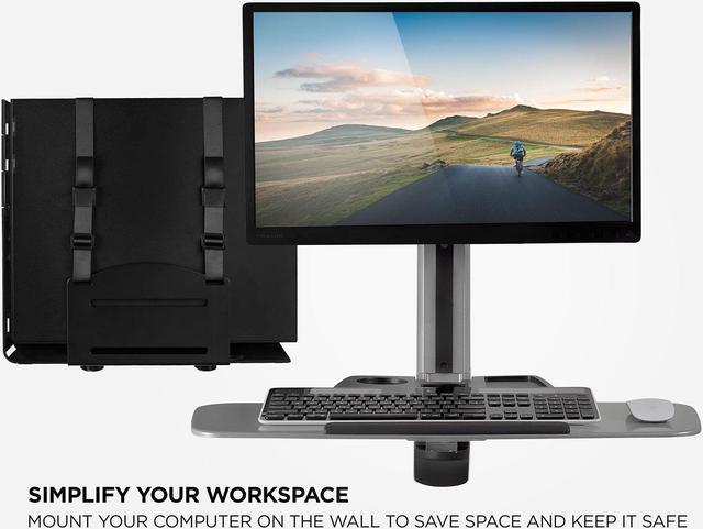 Alt view image 2 of 9 - Mount-It! CPU Wall Mount Bracket | Desktop Computer Tower Holder | 22 Lbs Capacity