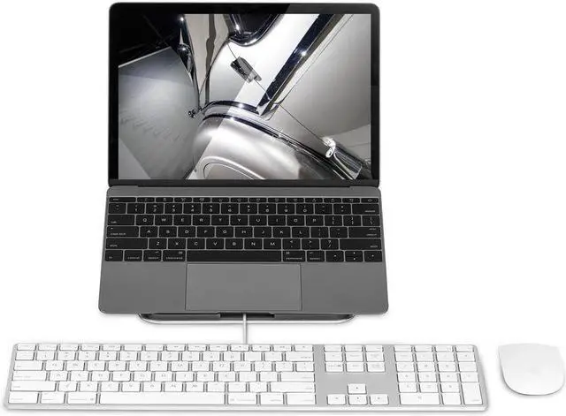 Alt view image 5 of 12 - Mount-It! Tilted Laptop Stand Riser | 15" Max Screen Size