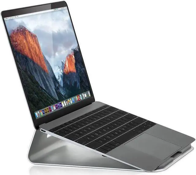 Alt view image 3 of 12 - Mount-It! Tilted Laptop Stand Riser | 15" Max Screen Size