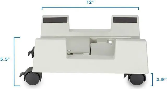 Alt view image 7 of 10 - Mount-It! Mobile CPU Stand | Adjustable Width Universal PC Computer Holder Cart