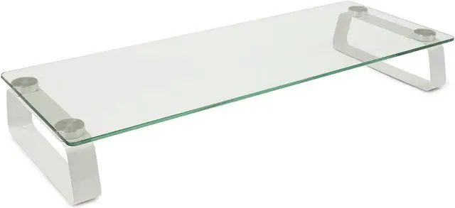 Main image of Mount-It! Glass Monitor Stand Desktop Riser | 27" Max Screen Size | 22" X 8"