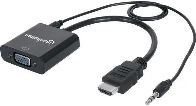 Alt view image 6 of 12 - Manhattan Hdmi Male To Vga Female Converter With Audio And Optional Usb Micro-B Power Port - Retail Bag