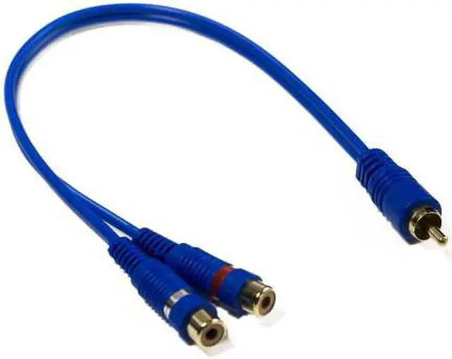 Main image of Stinger Rca Y 2f-1m Blue Interconnect