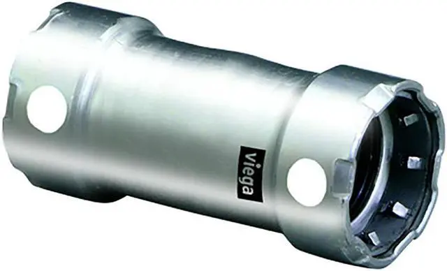 Alt view image 3 of 3 - Viega Megapress Stainless 304 Coupling No Stop, 1/2" x 1/2" Tube Size   95310