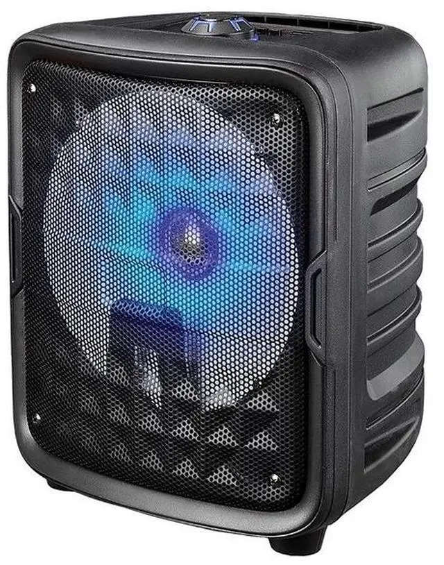 Alt view image 3 of 5 - Supersonic 8” Bluetooth Speaker with True Wireless Technology IQ-6608DJBT Black