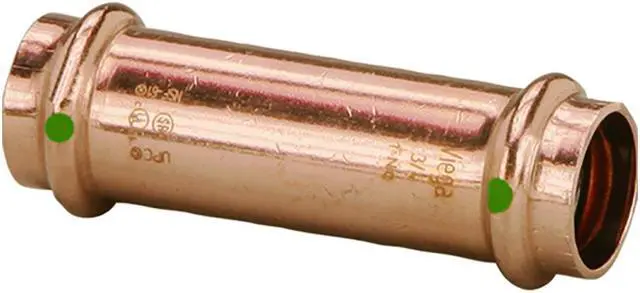 Alt view image 3 of 6 - VIEGA 79010 Viega ProPress extended coupling No stop, 3/4" x 3/4"
