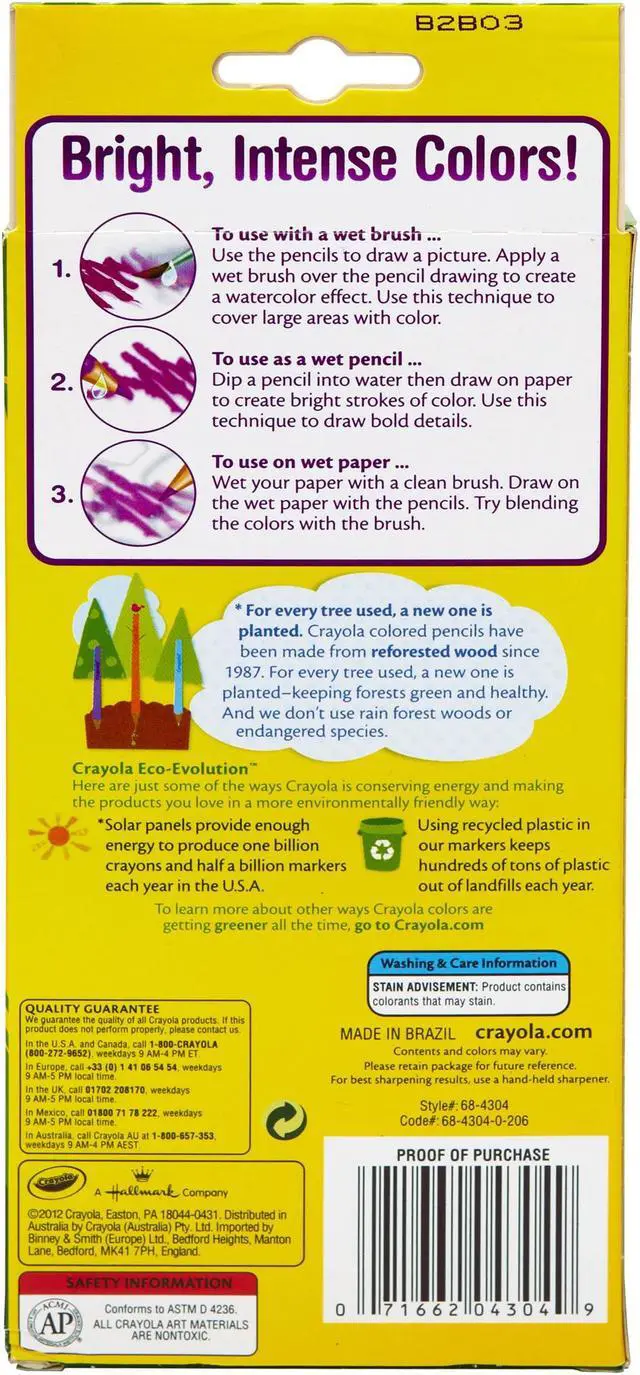 Alt view image 6 of 11 - Watercolor Woodcase Pencils, 3.3 mm, 24 Assorted Colors/Set